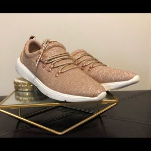 Women’s Rose Gold Glitter Tennis Shoes